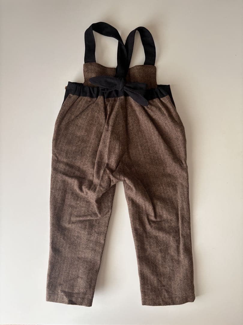 popelin / 25AW Brown dungarees サイズ2-3y