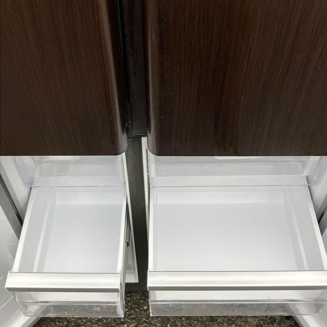 129F AQUA 大型冷蔵庫　500L〜600L  自動製氷機付き　木目調