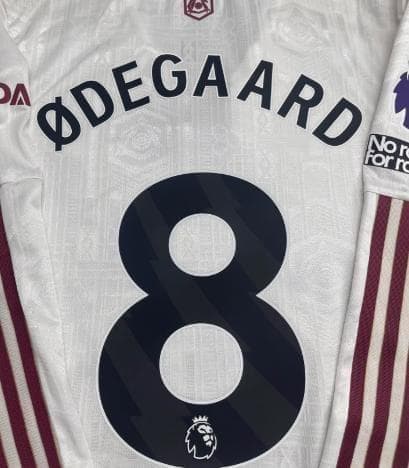 25/26 アーセナル セカンドアウェイ #8 ウーデゴール 長袖ユニフォーム