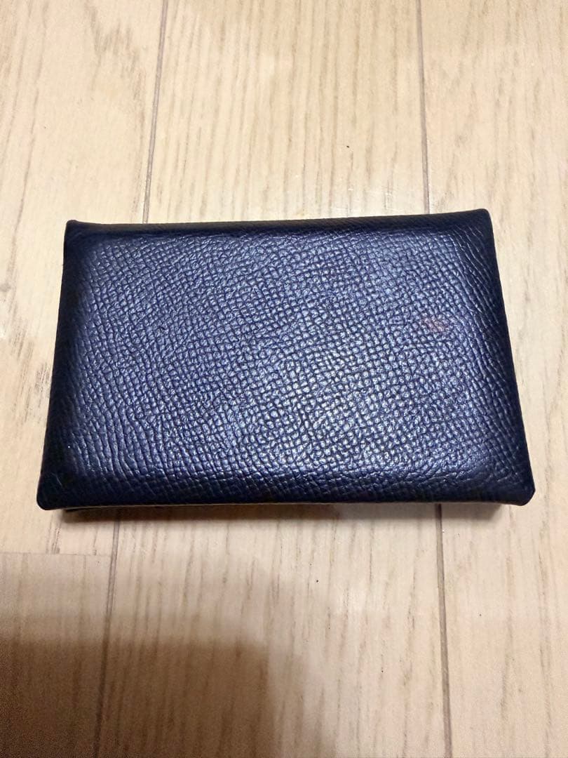 レザー製 黒 名刺入れ 二つ折り式