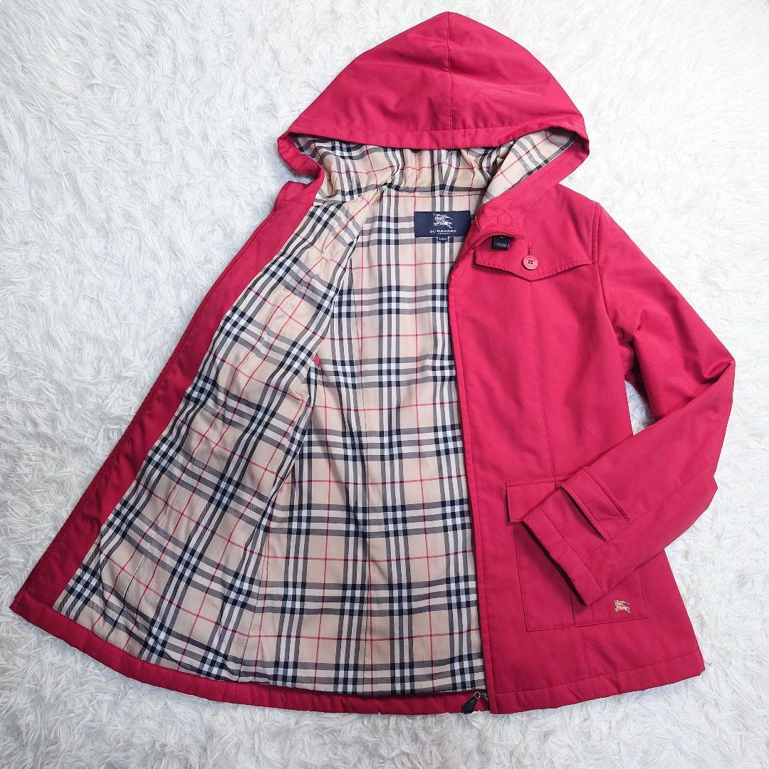 【美品】バーバリー ロンドン ジャケット ノバチェック レッド 160サイズ