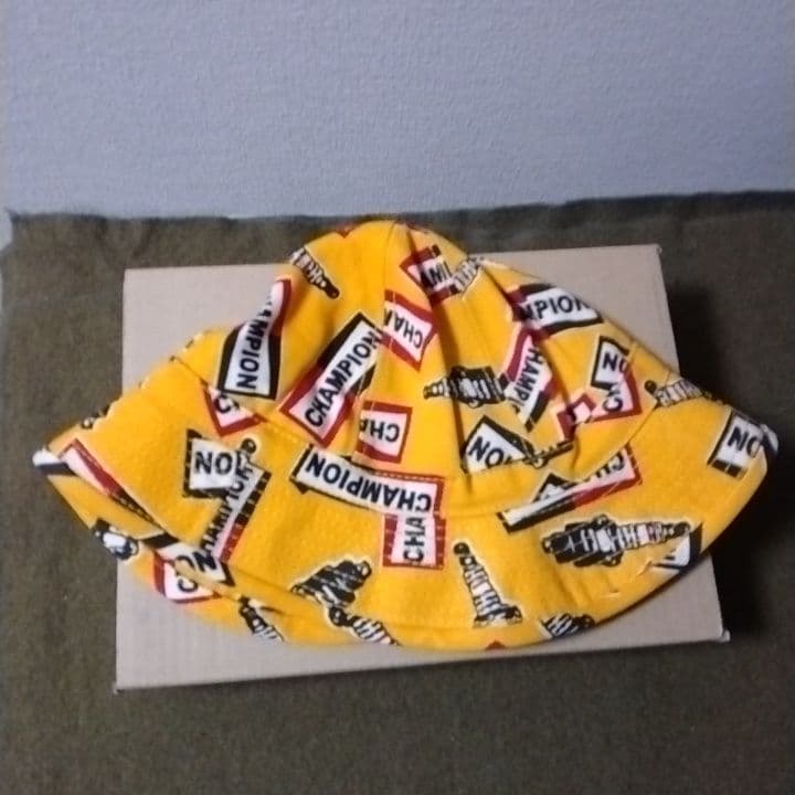 80s90s　チャンピオンプラグハット　USA製　ヴィンテージ　総柄