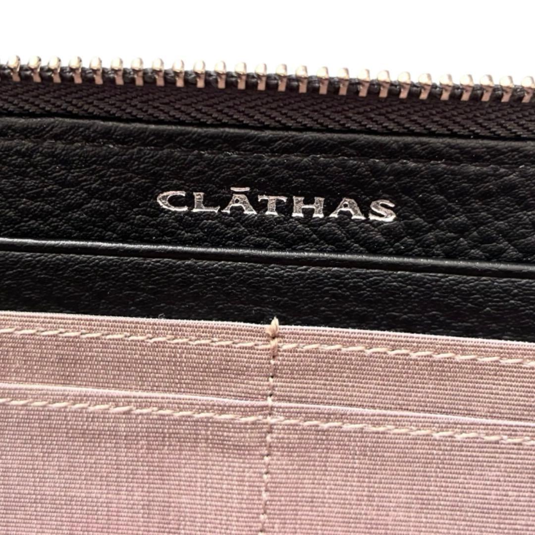 新品タグ付✨クレイサス 長財布 カメリア 黒 レザー 収納抜群 レディース 本革