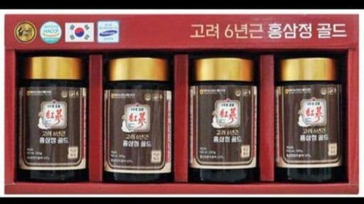 高麗人参6年根エキス☆ 高麗6年根紅参精 240g x 4本