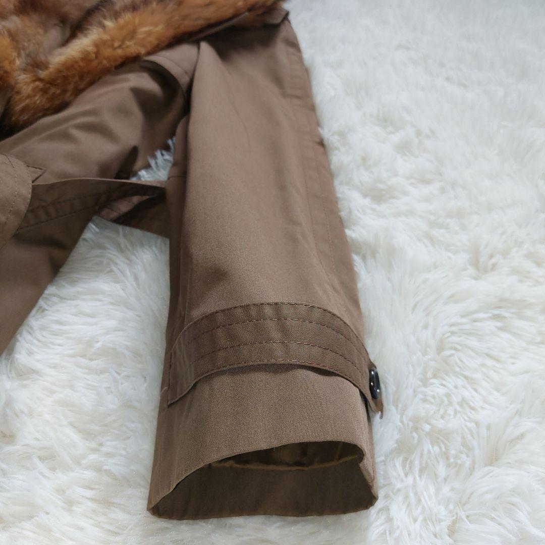 スイス製✨ROTINY 豪華ラムファーライナー ボリュームファー襟 ロングコート