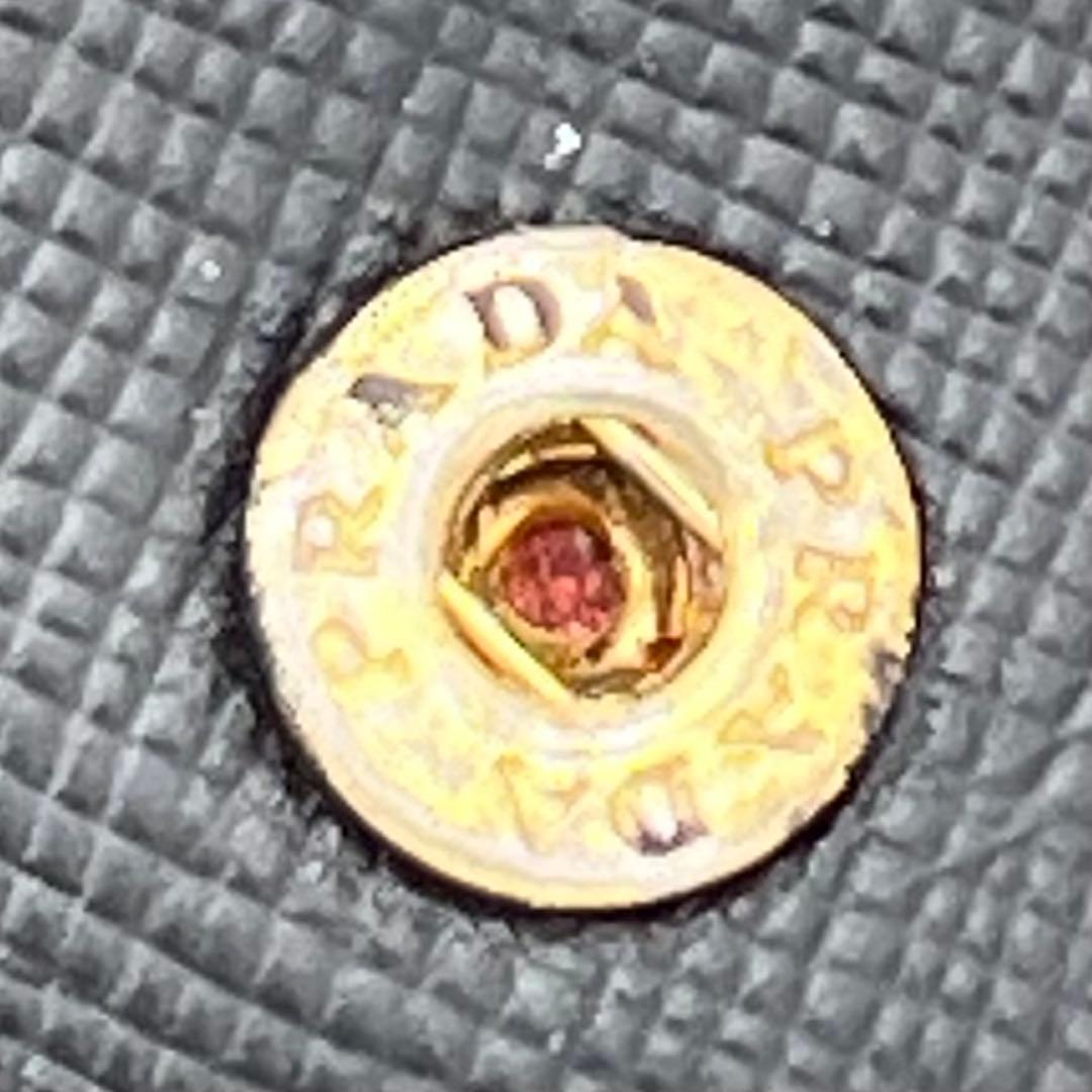 【美品】PRADA 長財布　サフィアーノレザー リボン　バイカラー　黒　ピンク