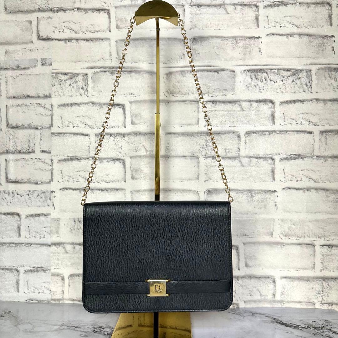 希少✨オールドディオール ショルダー ハンドバッグ トロッター ブラック