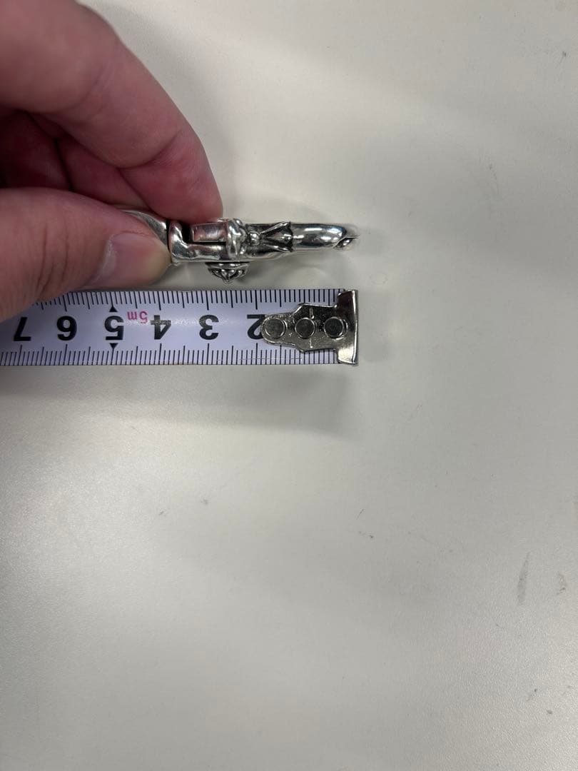 クロムハーツ 1クリップダブルBリング シルバーウォレットチェーン