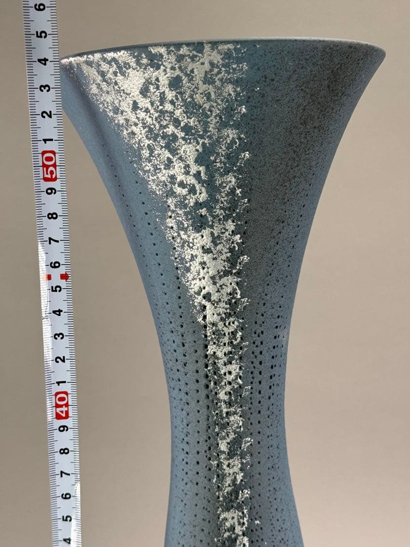 池坊　いけばな　大花器　花瓶　高さ54cm 陶花器　正明作 華道具 在銘　京焼