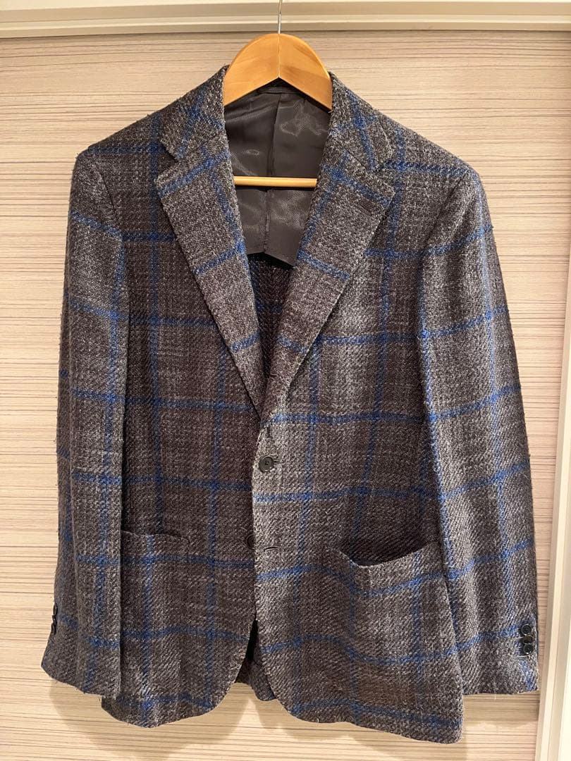 ビームスエフ　ジャケット　チェック柄　46