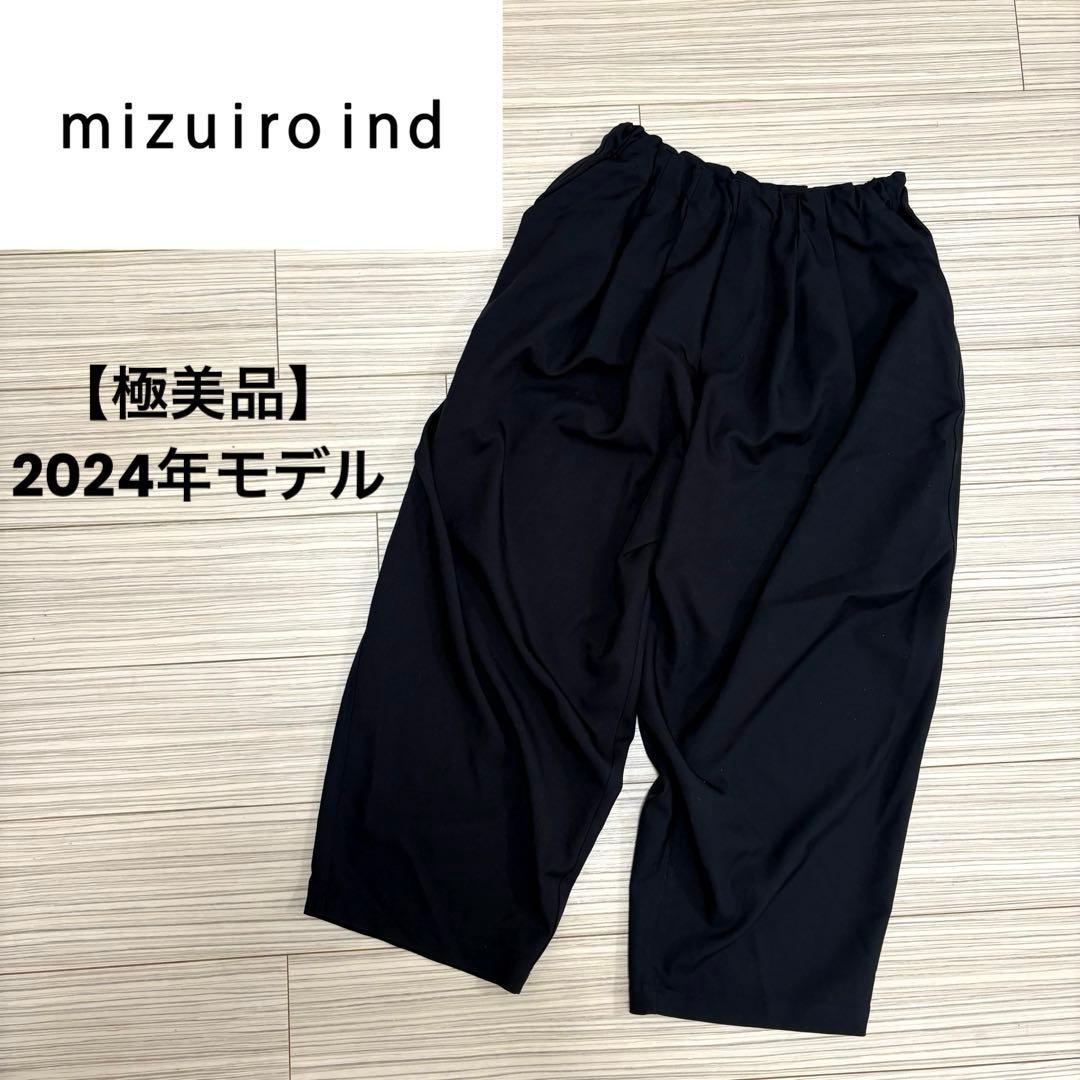 【極美品】mizuiro ind ワイドカーゴパンツ グレー 2024モデル