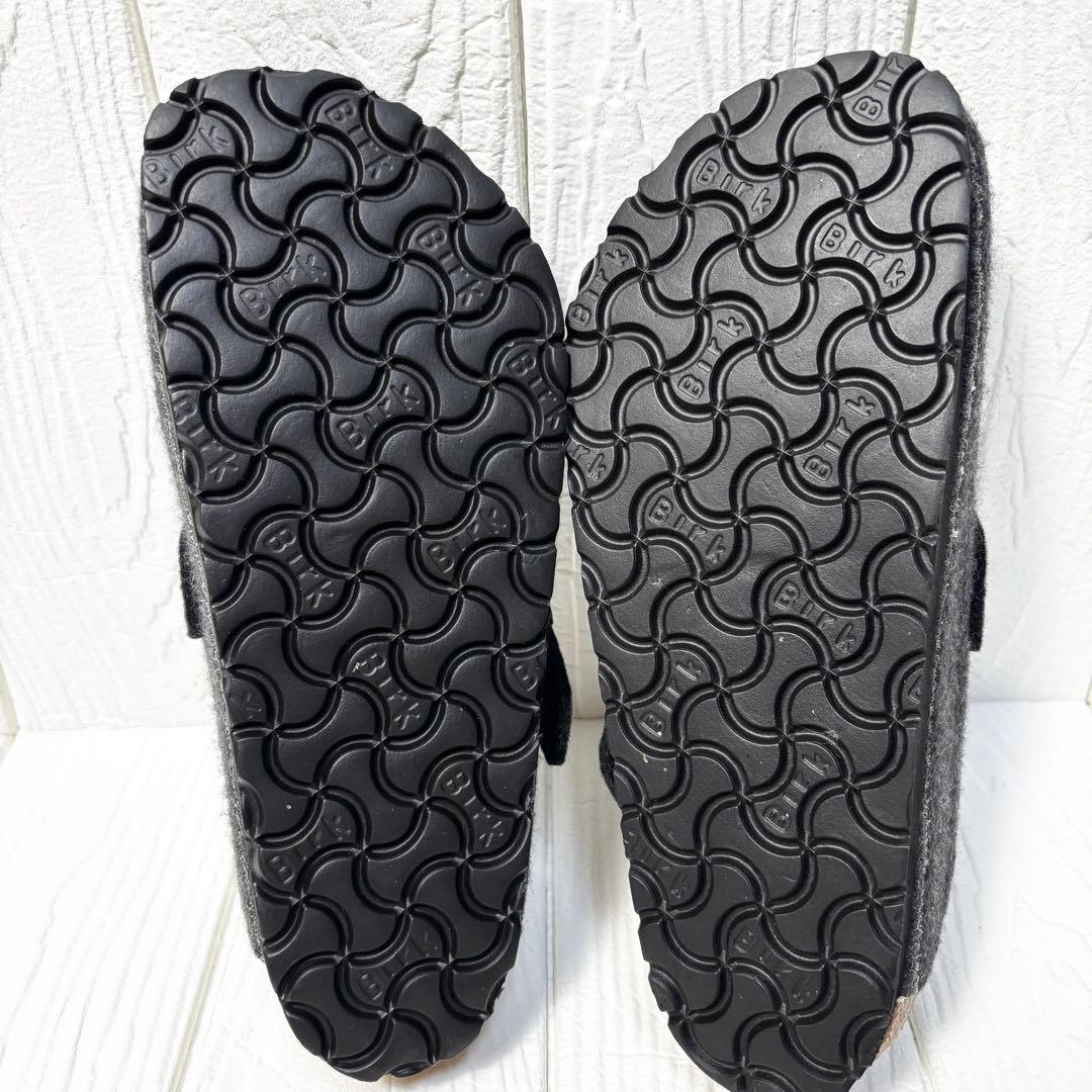 美品 ビルケンシュトック ボストン フェルト 37 24cm グレー