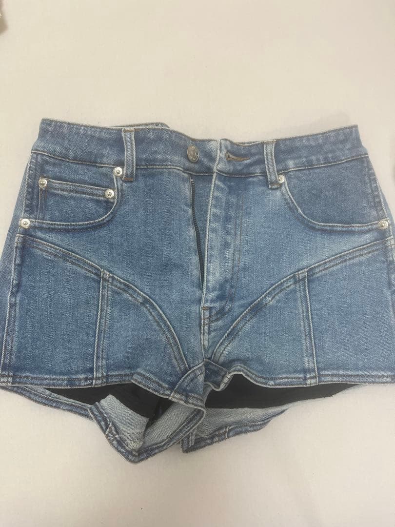 MUGLER デニムショートパンツ