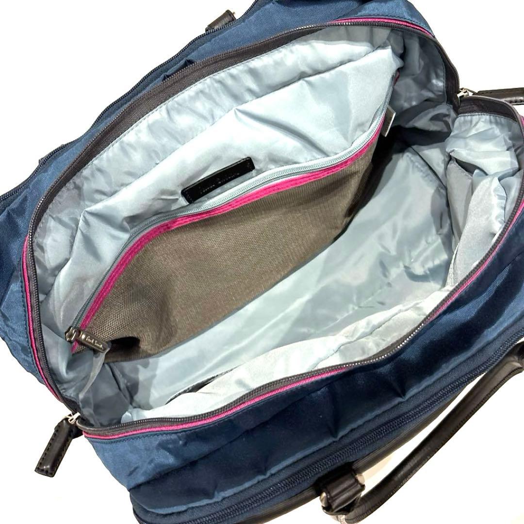【美品】Paul Smith ナイロンボストンバッグ ネイビー A4可ACEコラ