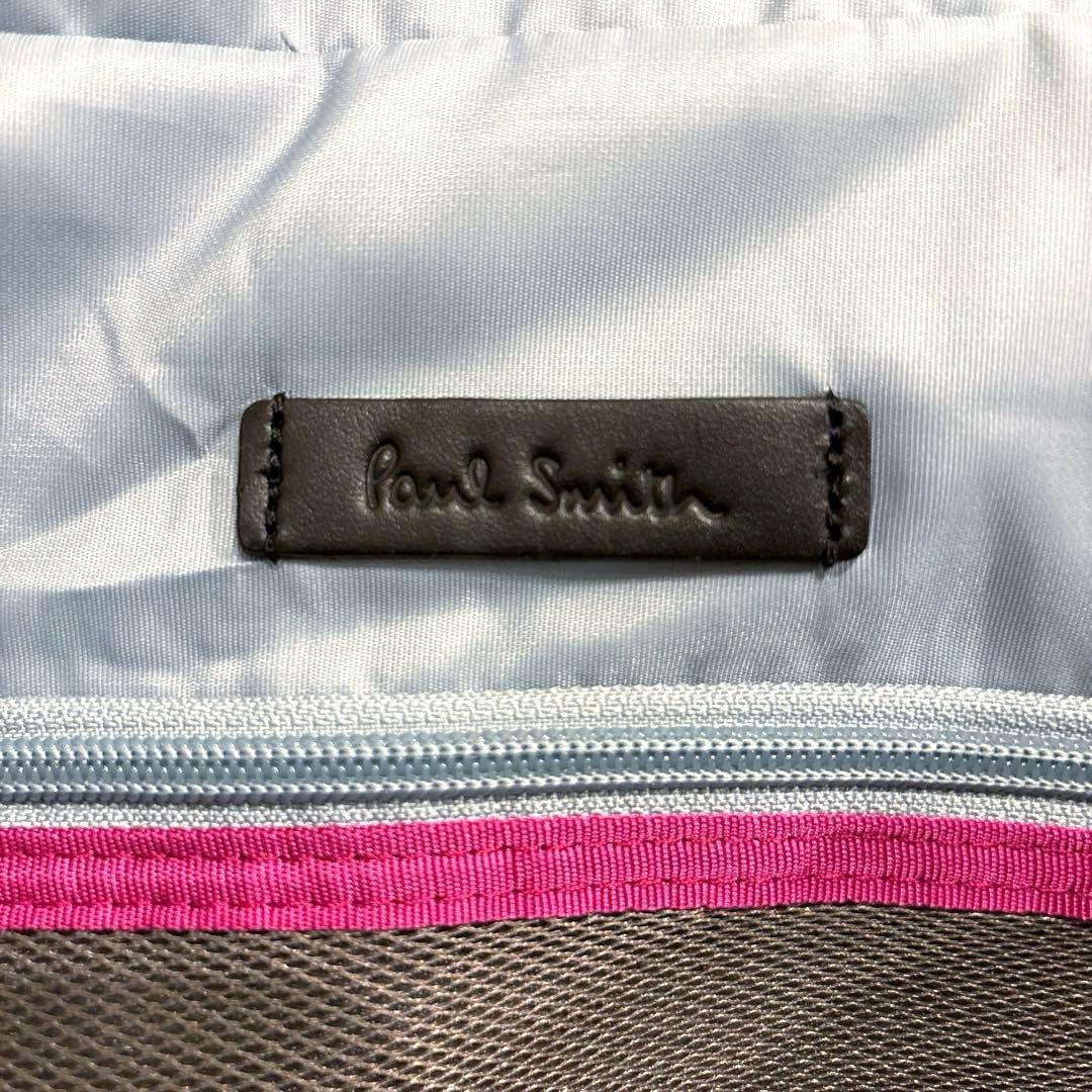 【美品】Paul Smith ナイロンボストンバッグ ネイビー A4可ACEコラ