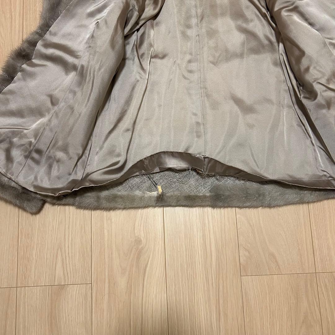 【希少】サファイアミンク　毛皮　コート　ファー　ムーンバット　ミンクファー　AQ