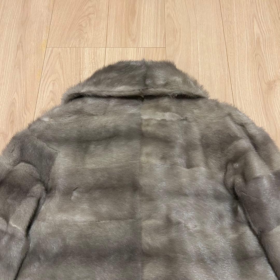 【希少】サファイアミンク　毛皮　コート　ファー　ムーンバット　ミンクファー　AQ