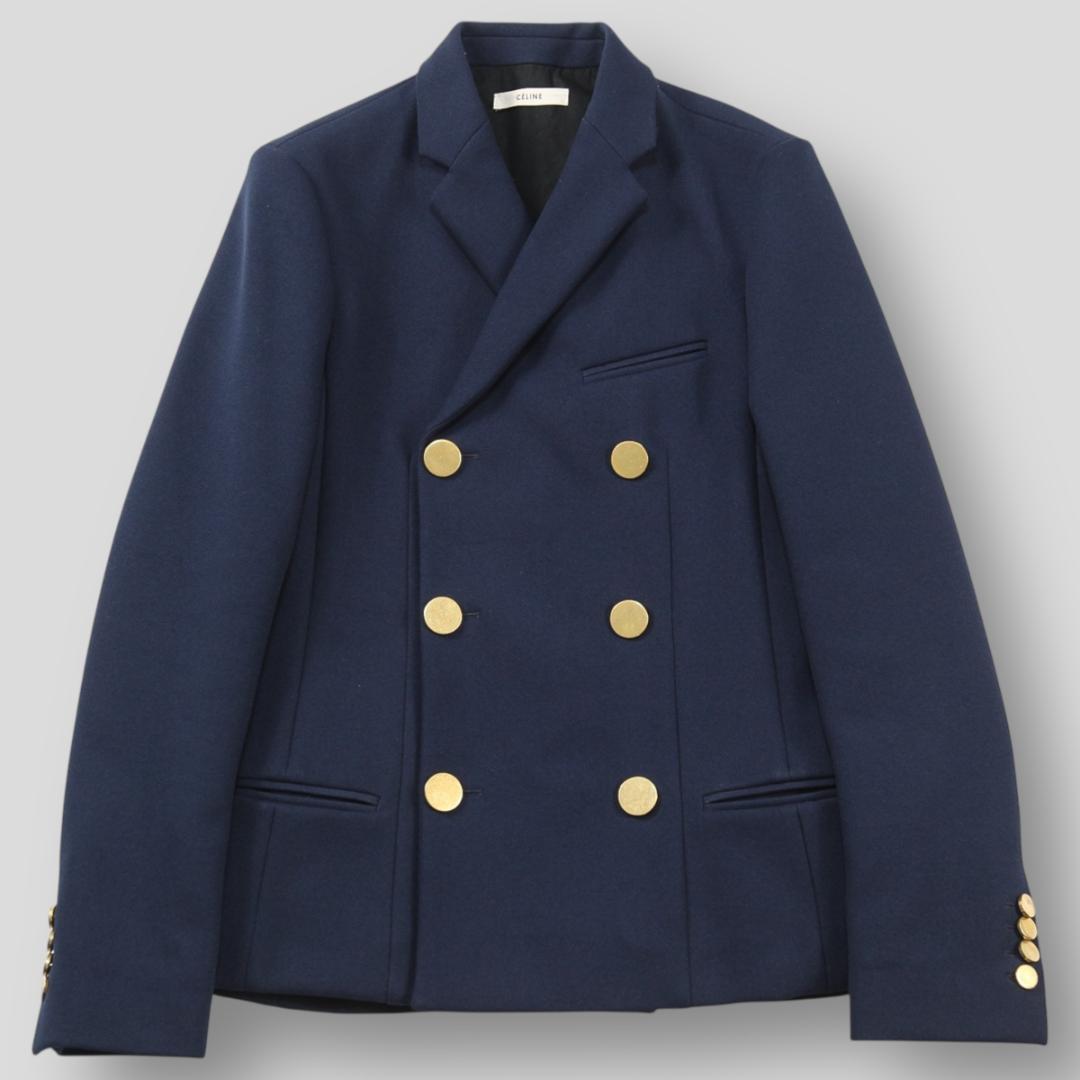 美品 希少 CELINE フィービー期 ダブルブレステッドブレザー 金ボタン
