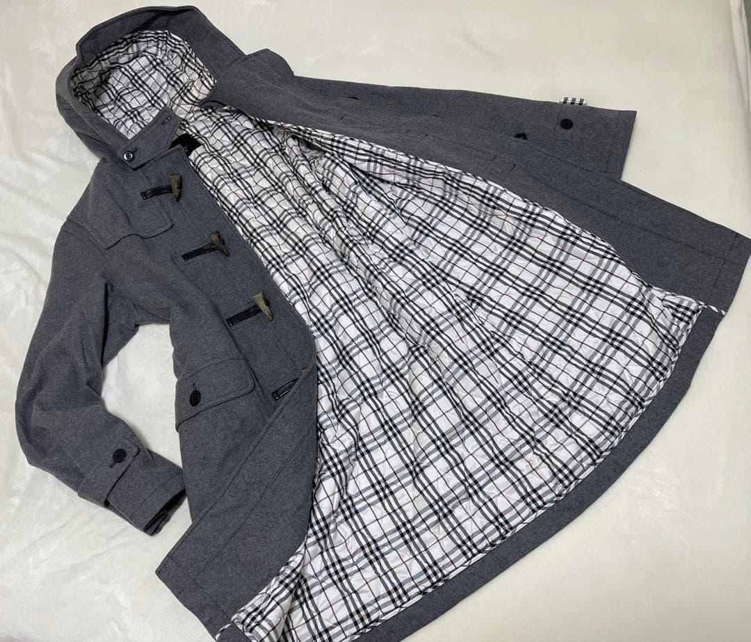 BURBERRY BLACK LABEL グレー ダッフルコート Lサイズ