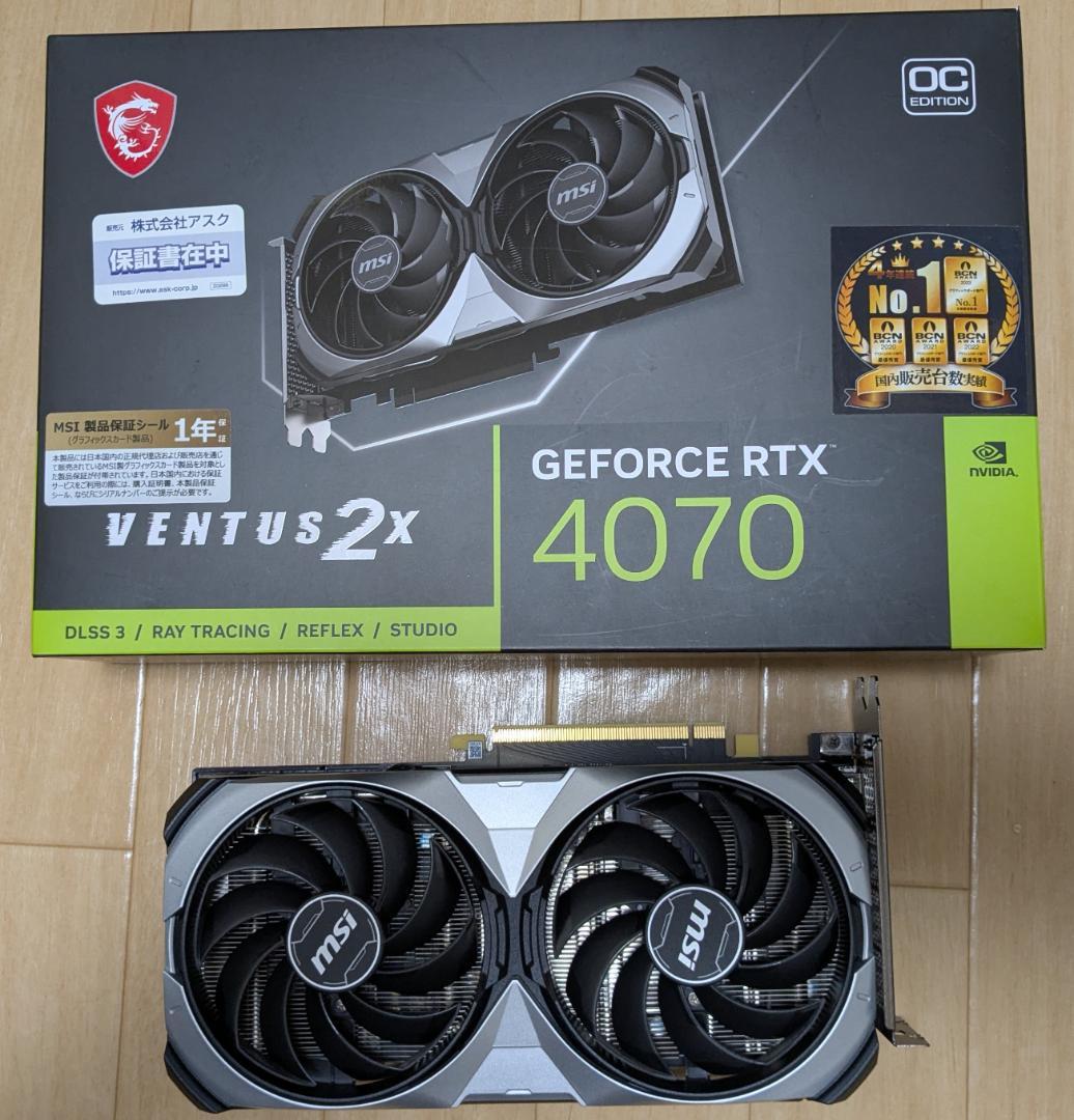 グラフィックボード・グラボ・ビデオカード MSI GeForce RTX 4070 VENTUS 2X 12G OC
