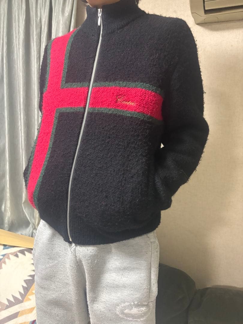 Corteiz LUX KNIT ZIP UP [BLACK] ニット