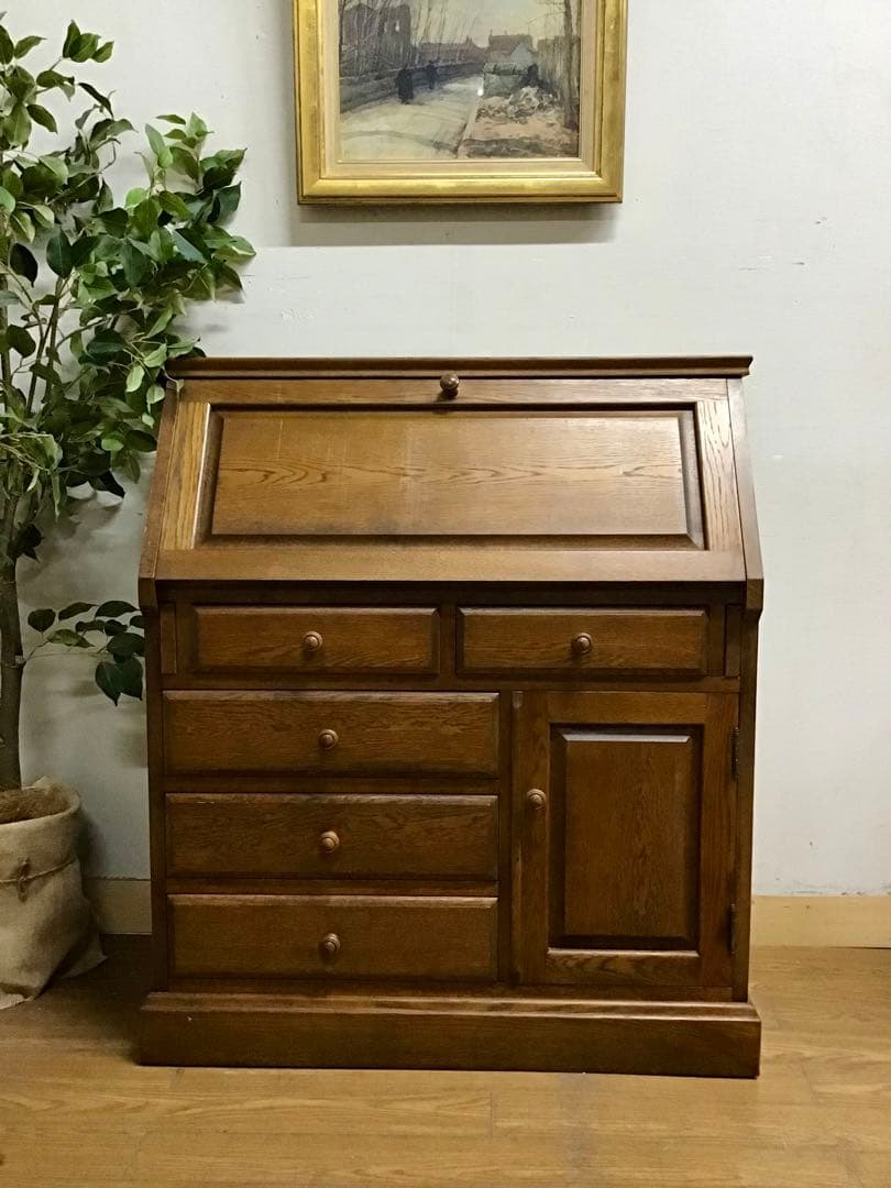 ひろ☆管322☆北海道家具☆勇峰工芸☆ライティングビューロー☆デスク☆机