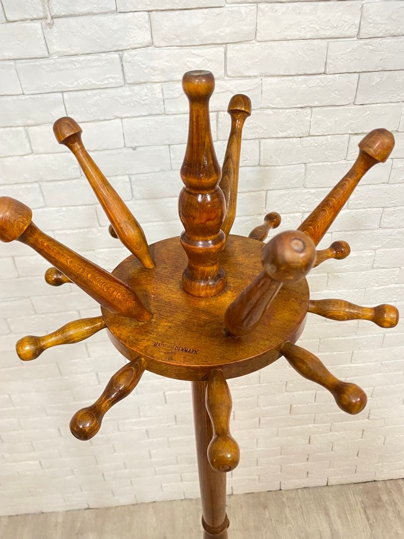 【東京都内23区配送無料】アンティーク　デンマーク製　ポールハンガー　スタンド