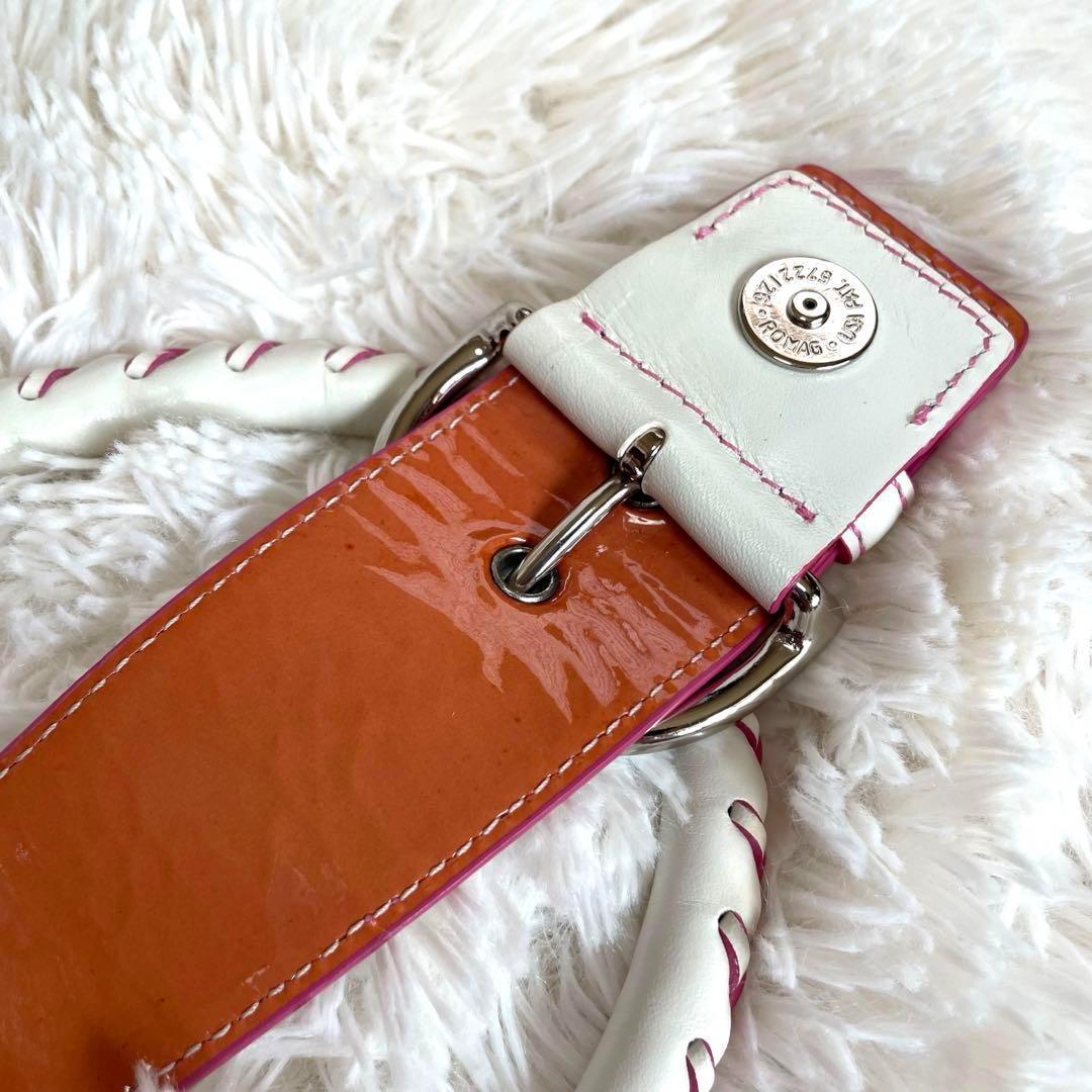 美品✨コーチ　フラワーモチーフ ストローバッグ かごバッグ 花 ソーホー　保存袋