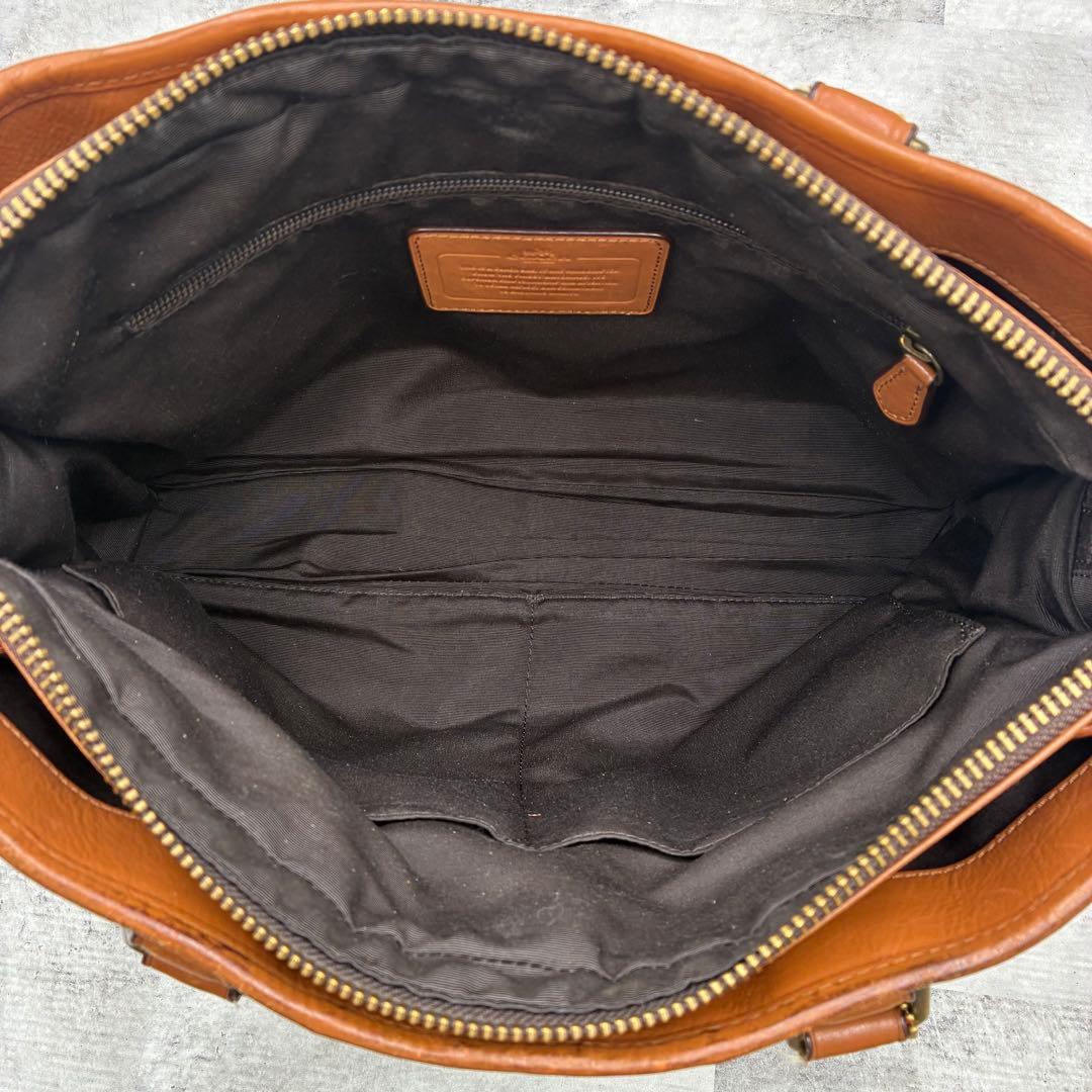 美品 コーチ 2way ビジネスバッグ ブリーフケース レザー 収納多数 A4