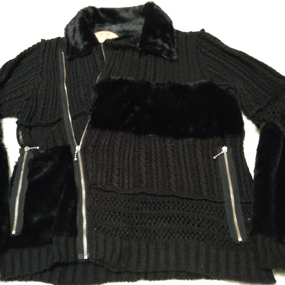 ヒステリックグラマー 黒 ニット ジャンパー フェイクファー　新品