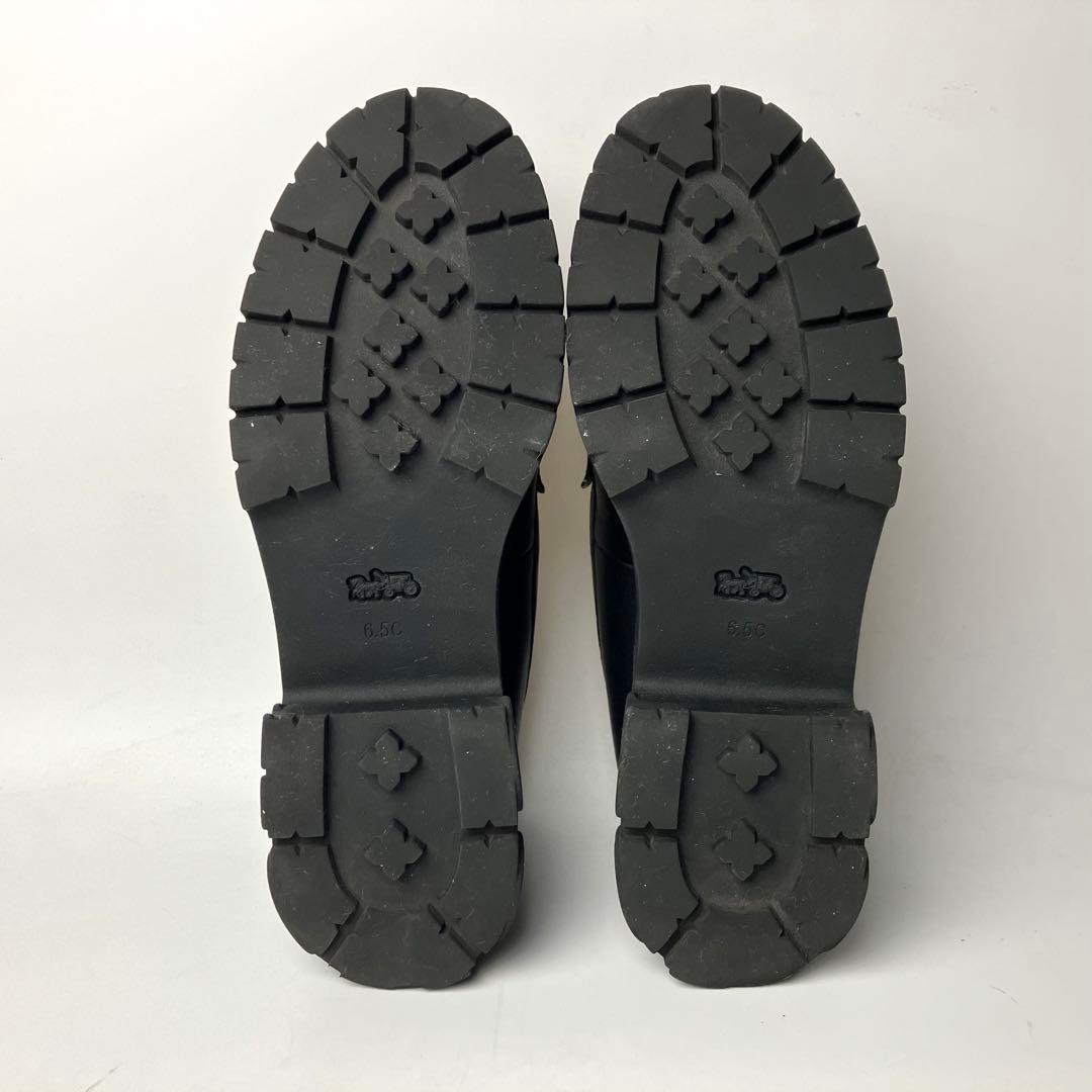 【美品】COACH ルーシー　厚底　レザーローファー　チャンキーヒール　23.5