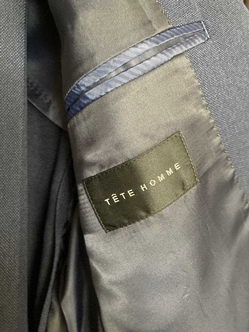 TETE HOMME 家庭洗濯可能なスタイリッシュスーツ　ネイビー