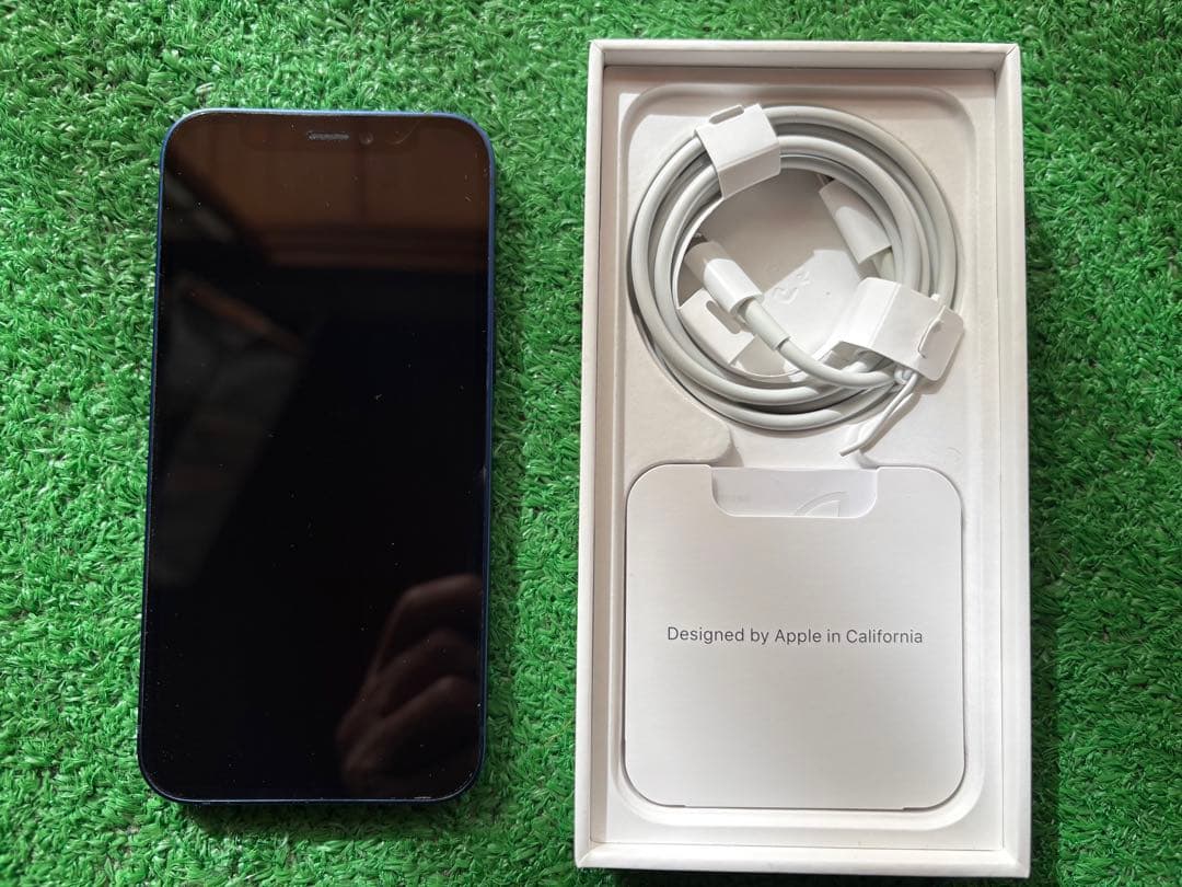 Apple iPhone 12 青色 本体 充電ケーブル付き