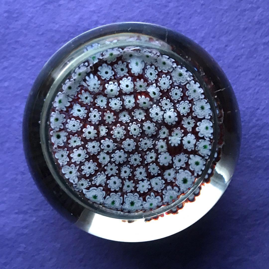 可愛い ペーパーウエイト ミルフィオリ オールドバカラBaccarat サンルイ