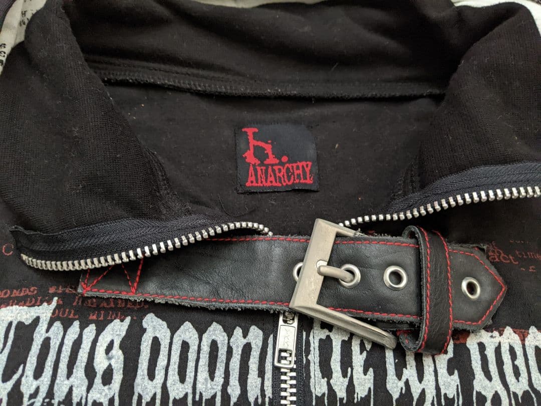 h. ANARCHY 　スカル　パーカー