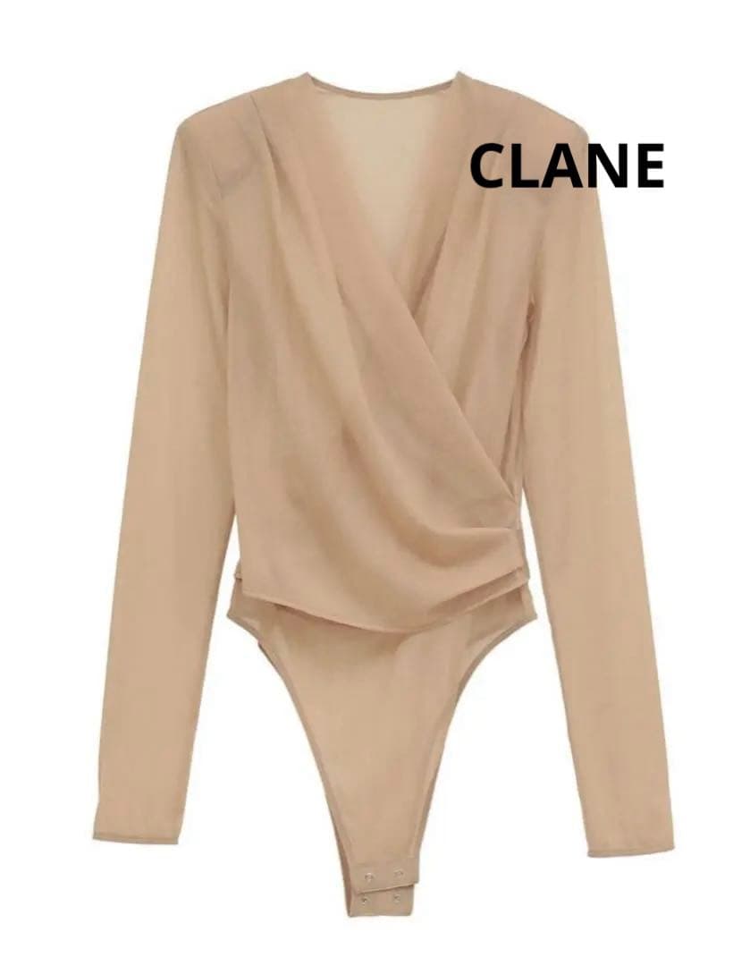 トップス CLANE sheer drape bodysuits