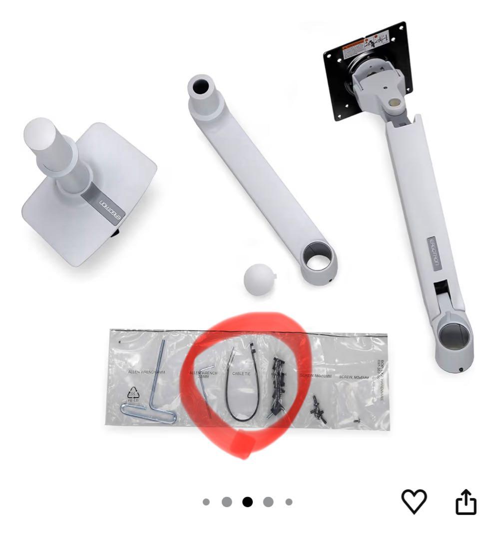 エルゴトロンLX モニターアーム デスクマウント ホワイト