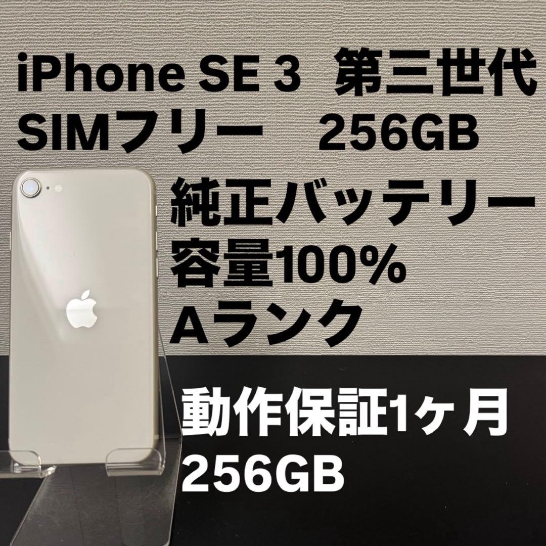 極美品 256GB Apple iPhone SE 3 第三世代 ホワイト