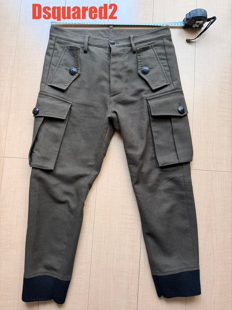 DSQUARED2 ✨ 44 ダークオリーブ　カーゴパンツ