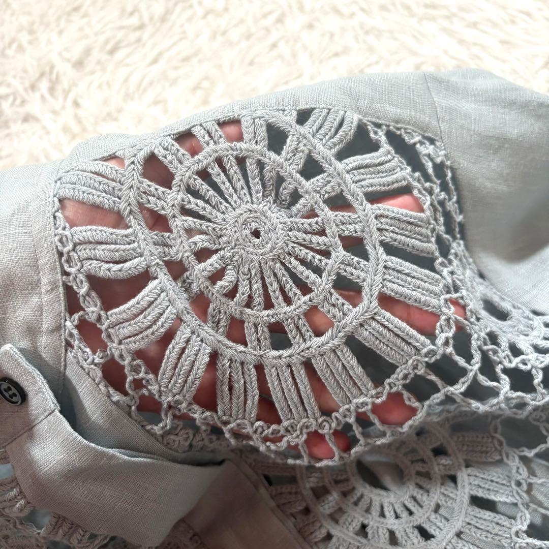 ハウスオブロータス　2025 サークルエンブロイダリー リネン ワンピース