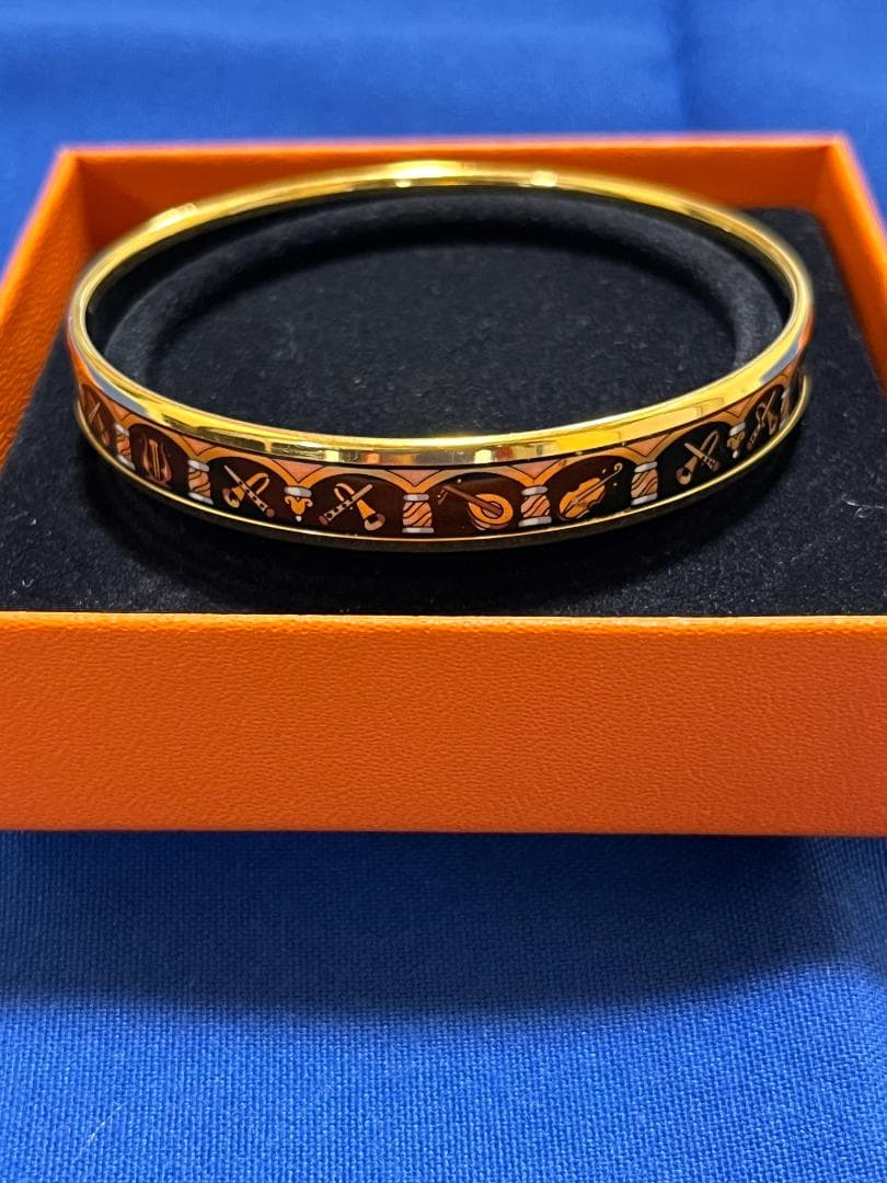 HERMES エルメス エマイユPM バングル 七宝焼き 楽器