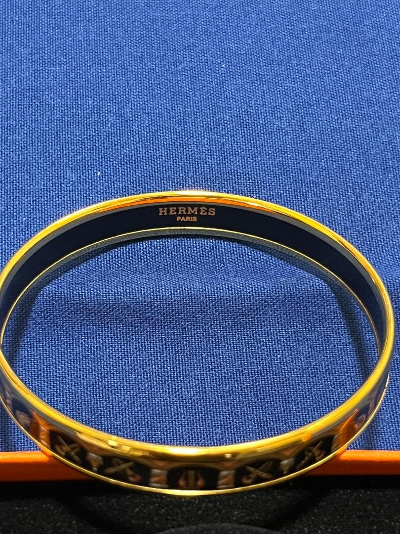 HERMES エルメス エマイユPM バングル 七宝焼き 楽器