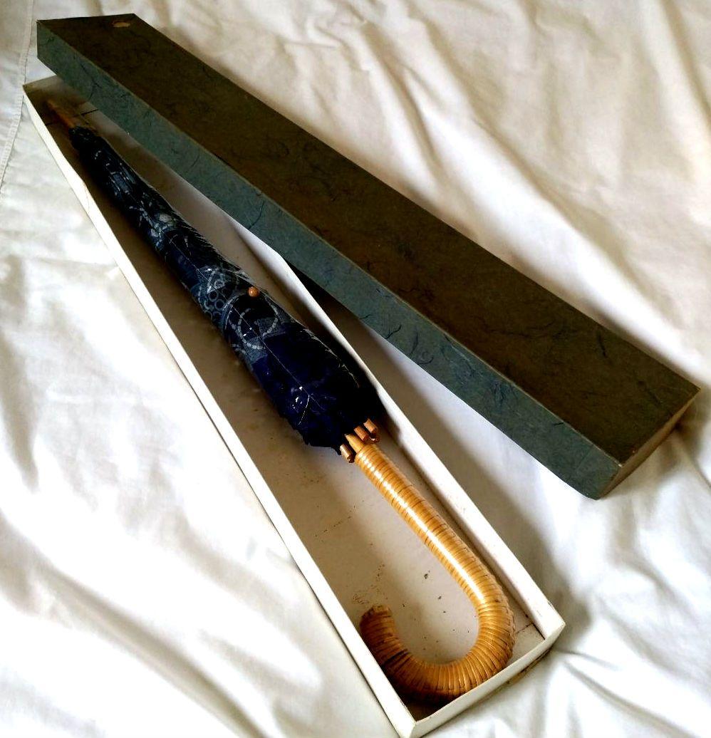 徳島藍染め　日傘