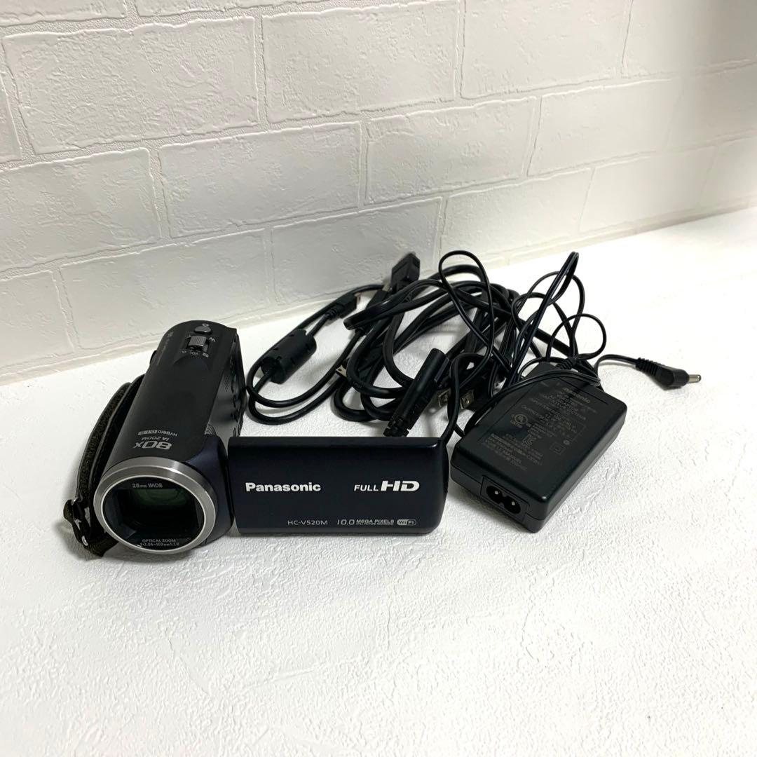 【動作確認済】Panasonic　HC-V520M　ビデオカメラ　ブラック