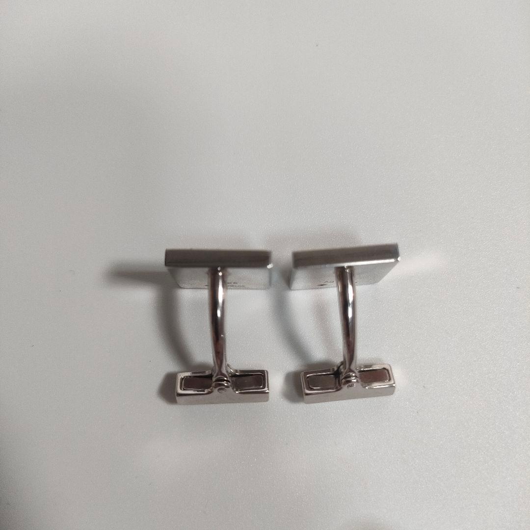 LOUIS VUITTON ダミエ カフリンクス シルバー×ブラウン ケース付き