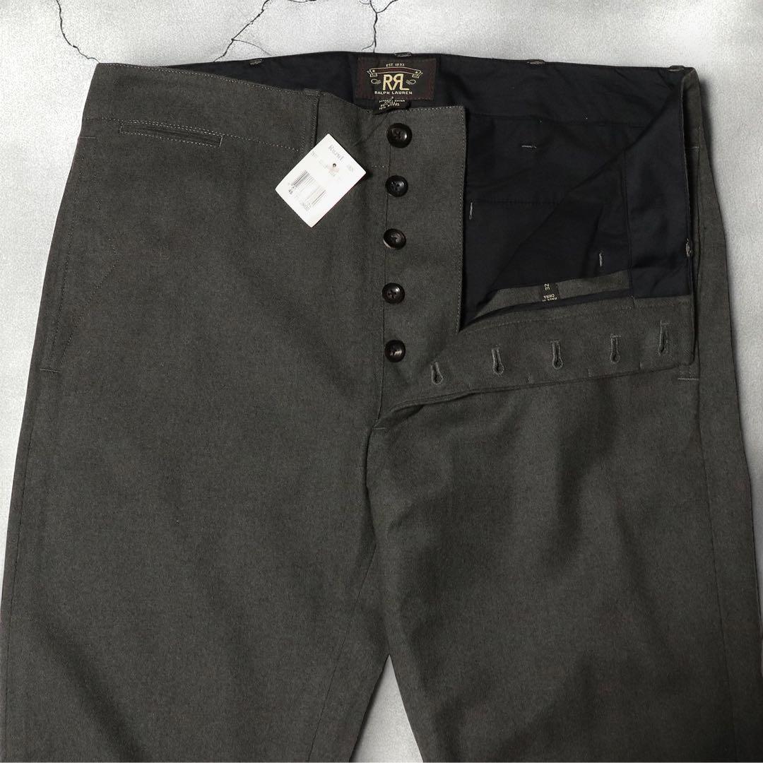 未使用★W32★RRL★ダブルアールエル★ウール トラウザー パンツ★グレー