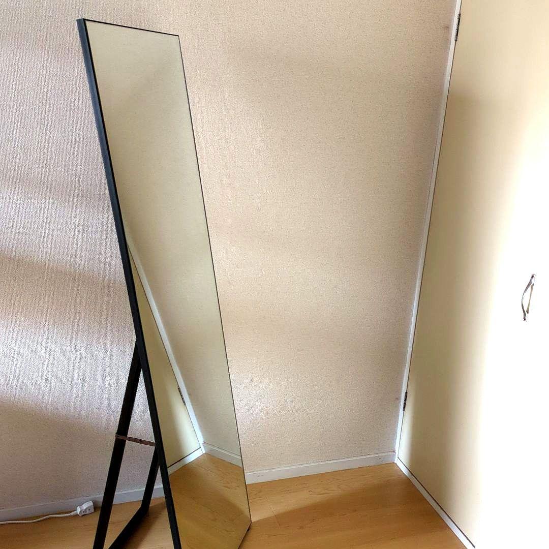 岡本鏡店 5mm厚ミラー 全身鏡 大きめ 45cmワイド縦型