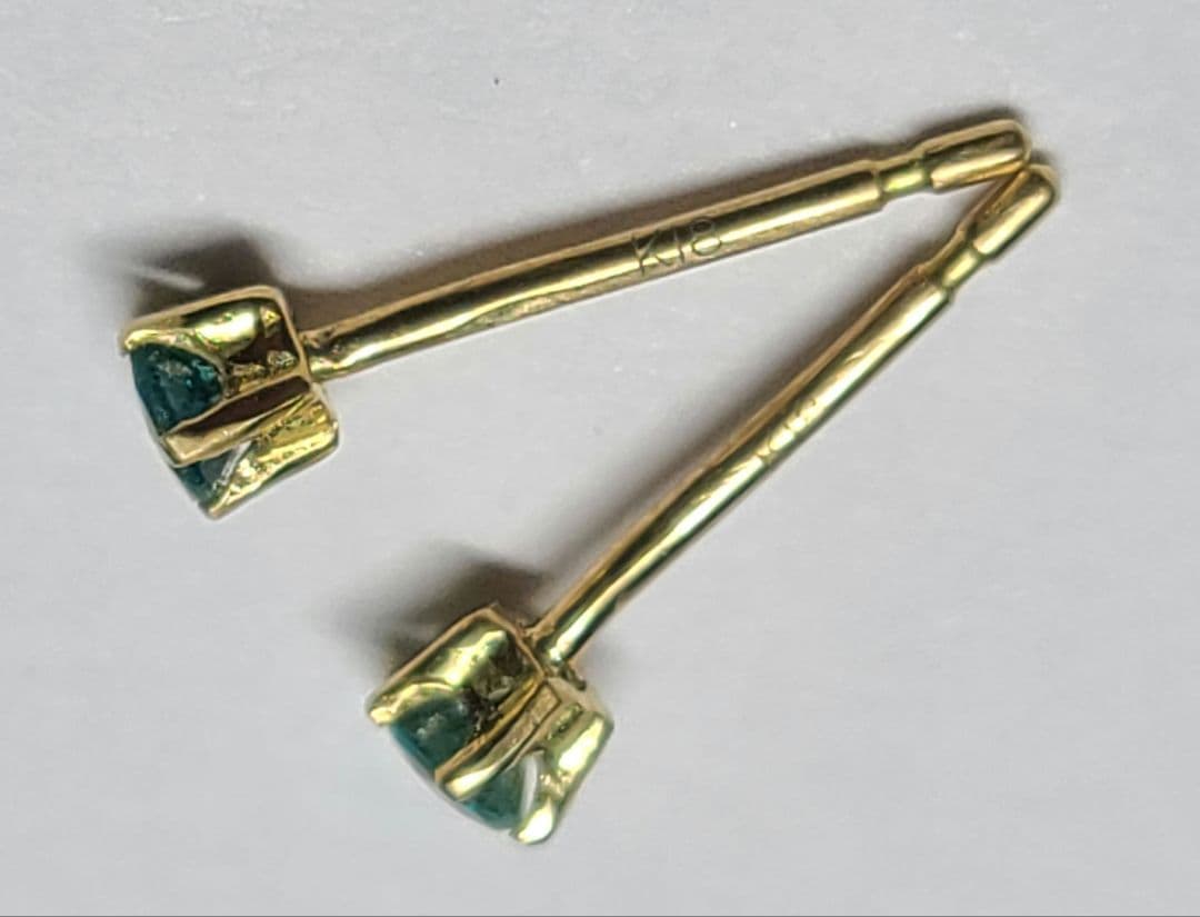 ふじ★ブラジルバターリャパライバトルマリン★ピアスオーダー