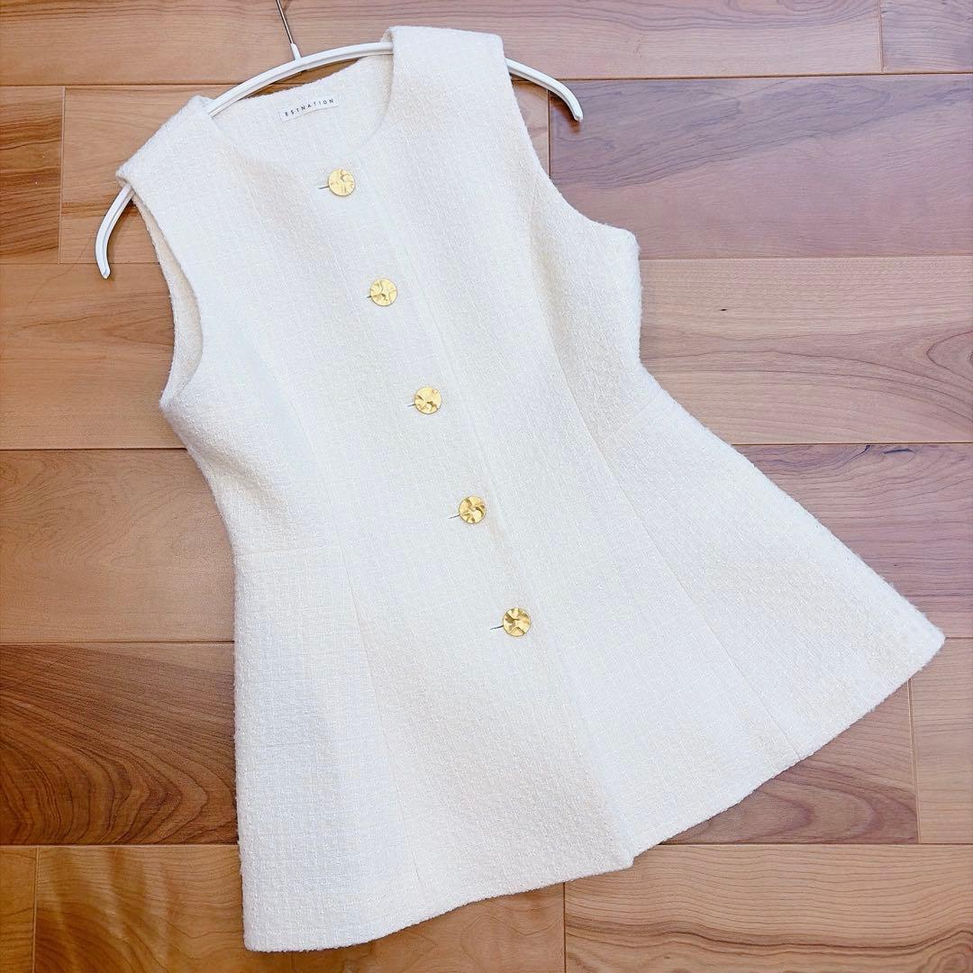 【新品未使用】エストネーション　ツイードジレ