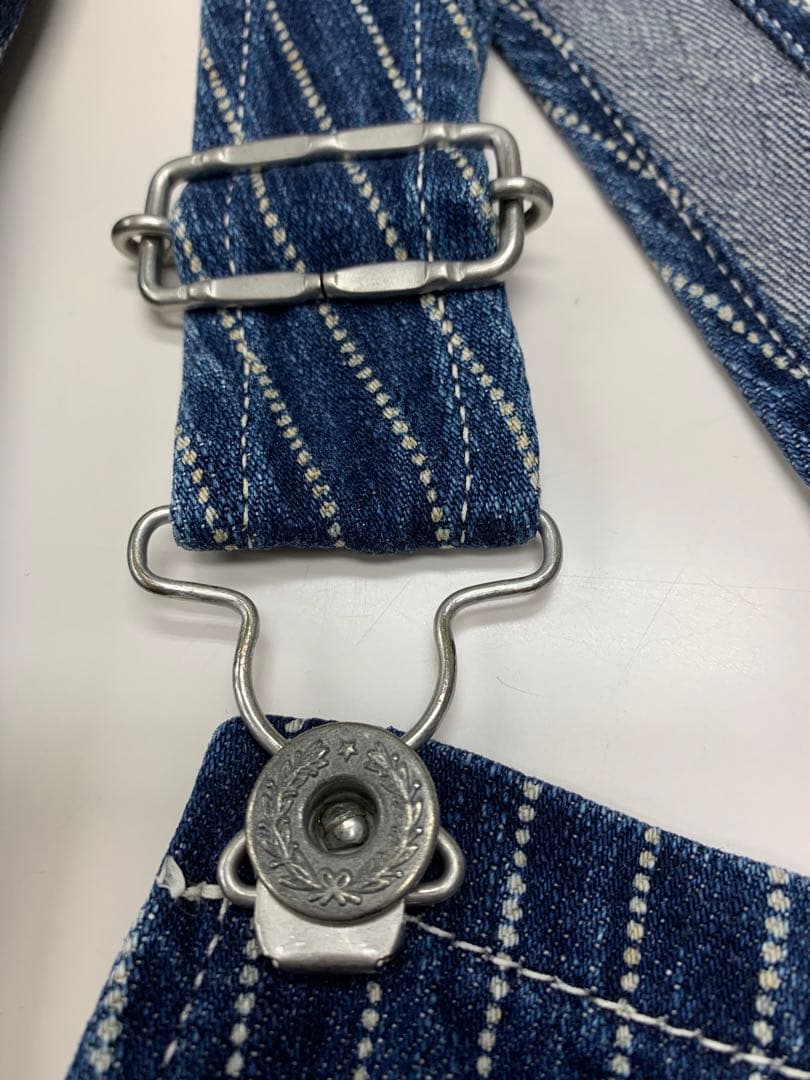 【日本製】オールドフラットヘッド デニム ウォバッシュ オーバーオール